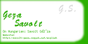 geza savolt business card